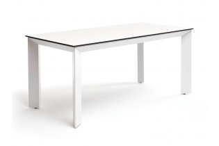 MR1002068 обеденный стол из HPL 160х80см, цвет молочный, каркас белый